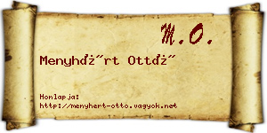 Menyhért Ottó névjegykártya