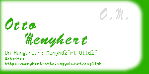 otto menyhert business card